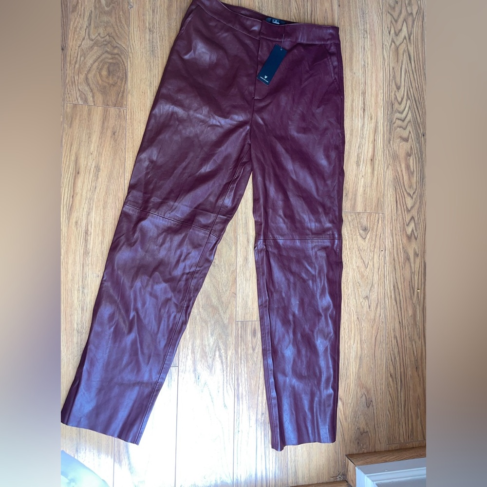 Lulus Straight Leg Leather Pants